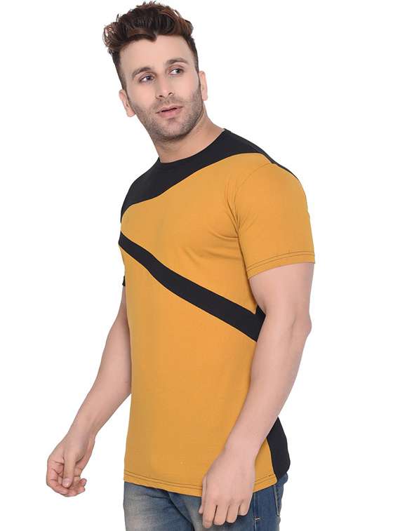 mustard cotton blend t-shirt - 20841529 -  Standard Image - 1