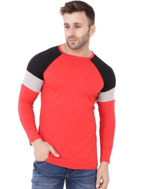 red cotton blend t-shirt - 20841549 - Standard Image - 0