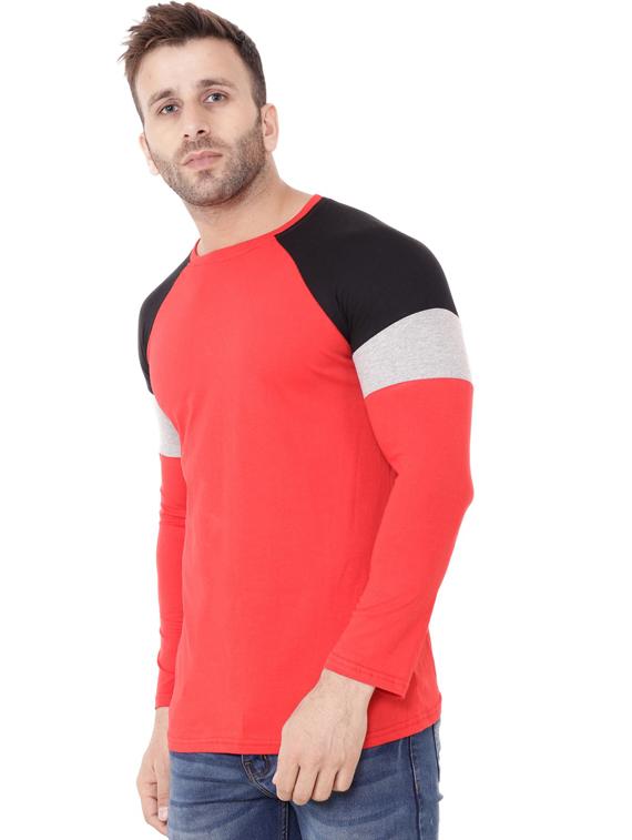 red cotton blend t-shirt - 20841549 - Standard Image - 1