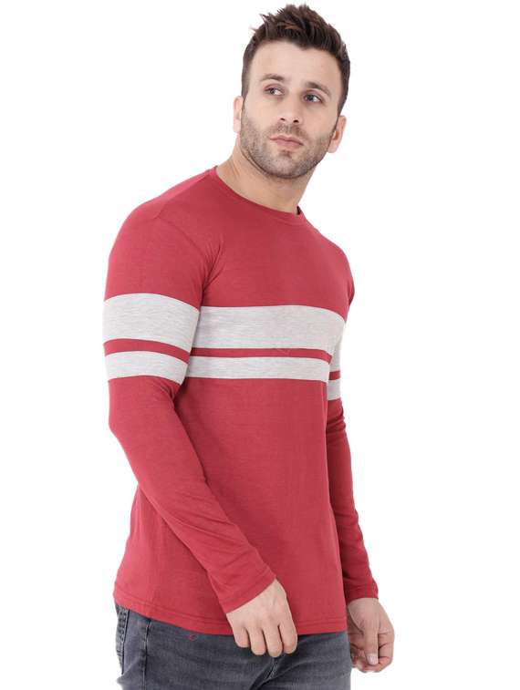 maroon cotton blend t-shirt - 20841556 -  Standard Image - 1