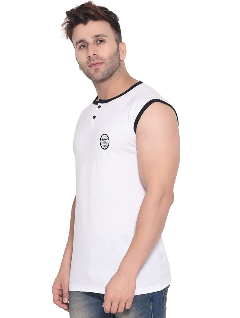 white cotton blend t-shirt - 20841566 -  Standard Image - 1