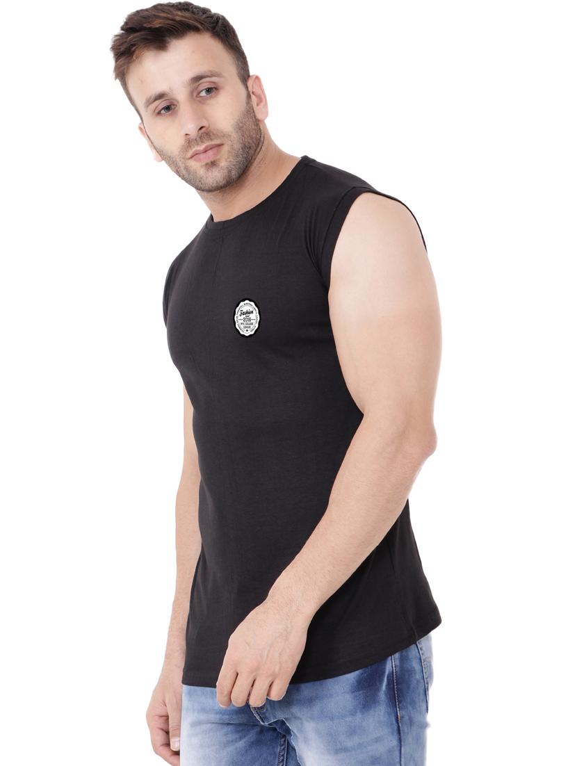 black cotton blend t-shirt - 20841583 - Standard Image - 1