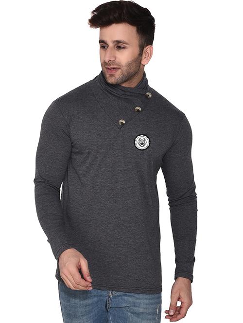 grey cotton blend t-shirt - 20841591 -  Standard Image - 0