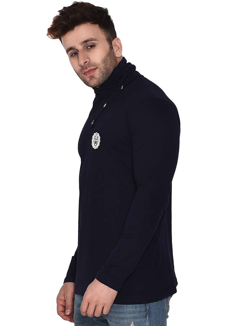 dark blue cotton blend t-shirt - 20841594 -  Standard Image - 1