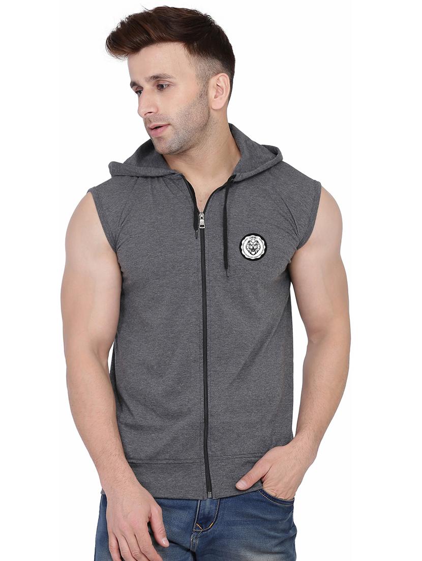 grey cotton blend t-shirt