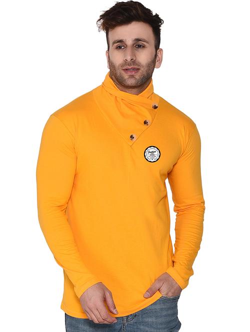 yellow cotton blend t-shirt - 20841641 - Standard Image - 0