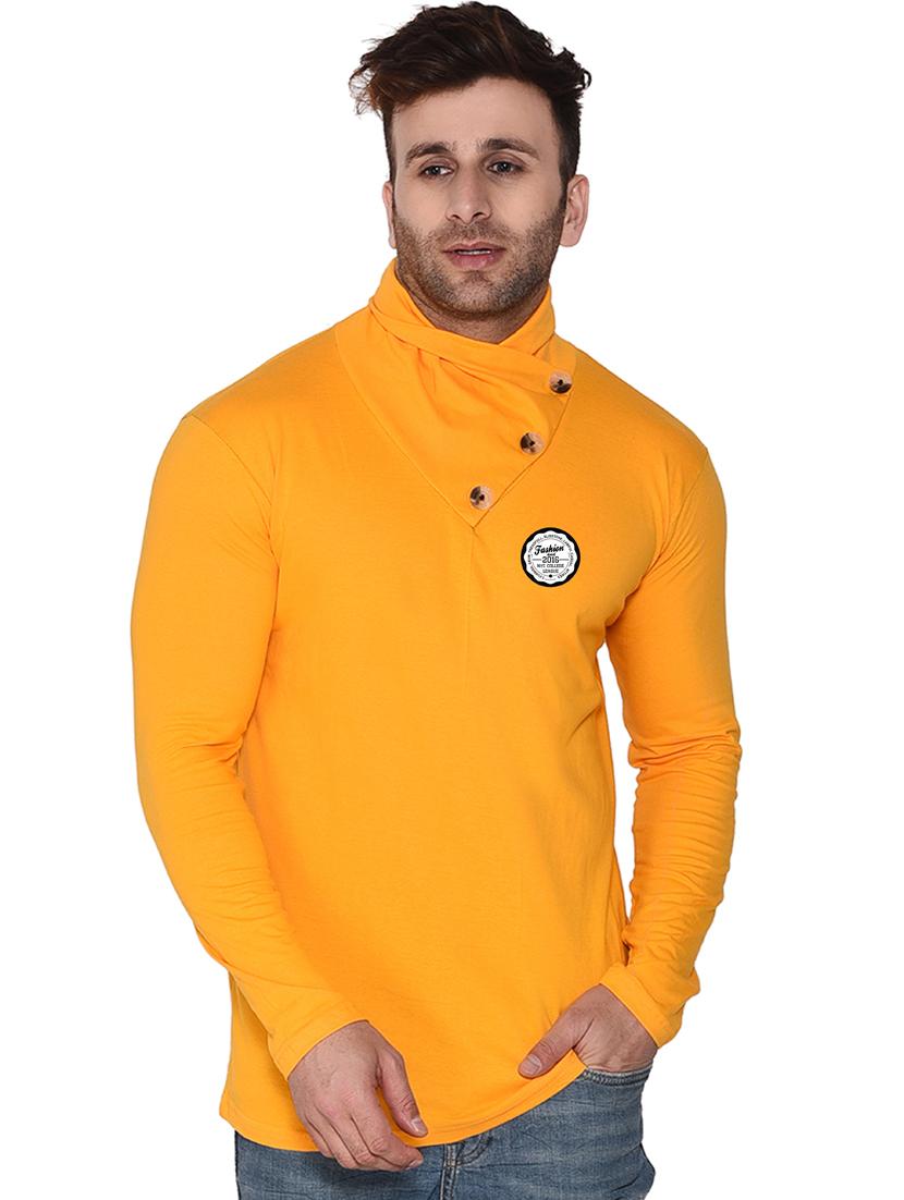 yellow cotton blend t-shirt - 20841641 - Zoom Image - 0