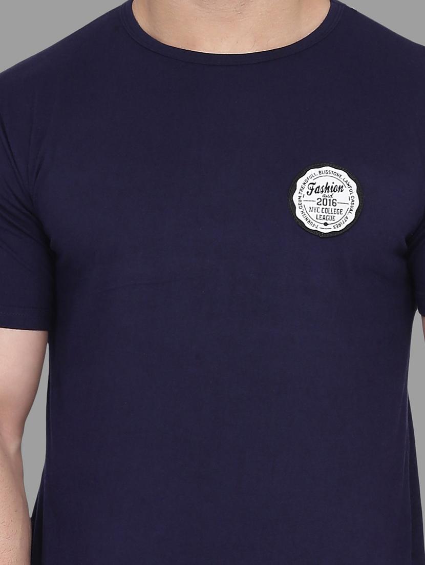men logo print round neck t-shirt - 20841693 - Standard Image - 4