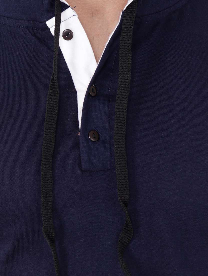 navy blue cotton blend t-shirt - 20841695 - Standard Image - 4