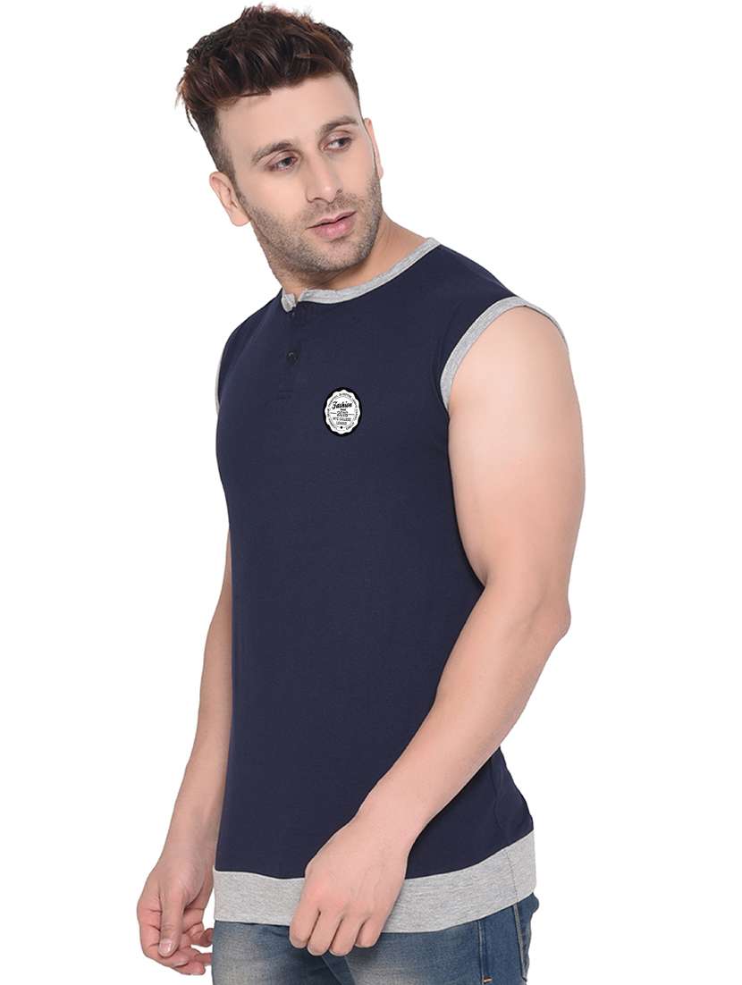 men henleys neck sleeveless t-shirt - 20841702 -  Standard Image - 1