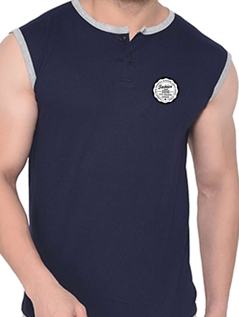 men henleys neck sleeveless t-shirt - 20841702 -  Standard Image - 4