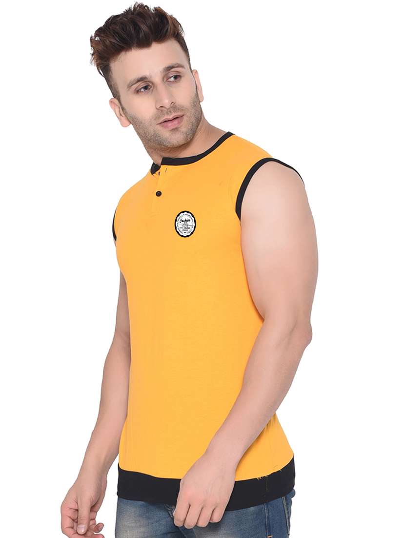 yellow cotton blend t-shirt - 20841704 -  Standard Image - 1