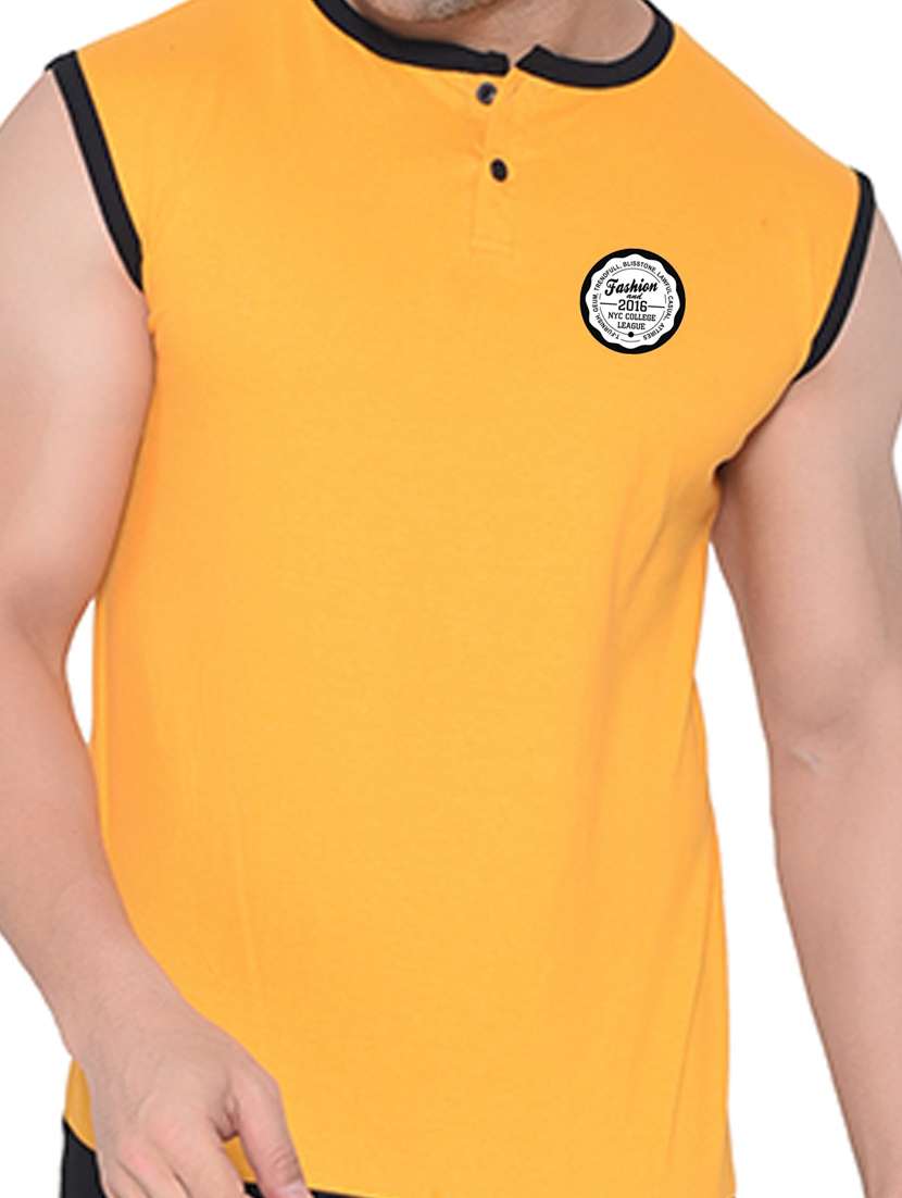 yellow cotton blend t-shirt - 20841704 -  Standard Image - 4