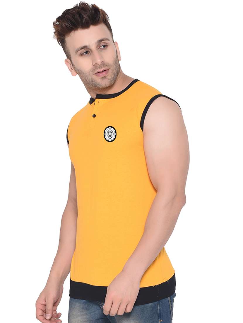 men henleys neck sleeveless t-shirt - 20841706 -  Standard Image - 1