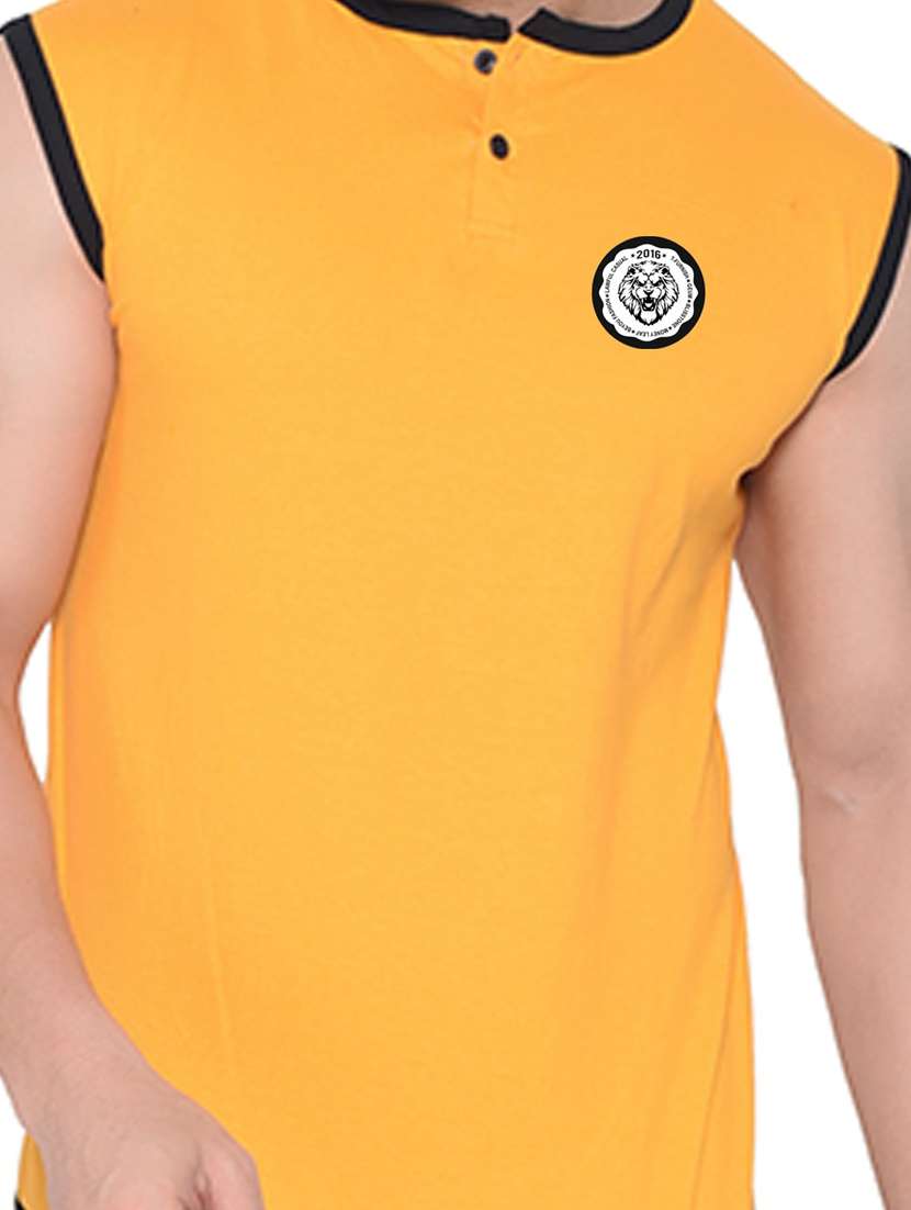 men henleys neck sleeveless t-shirt - 20841706 -  Standard Image - 4
