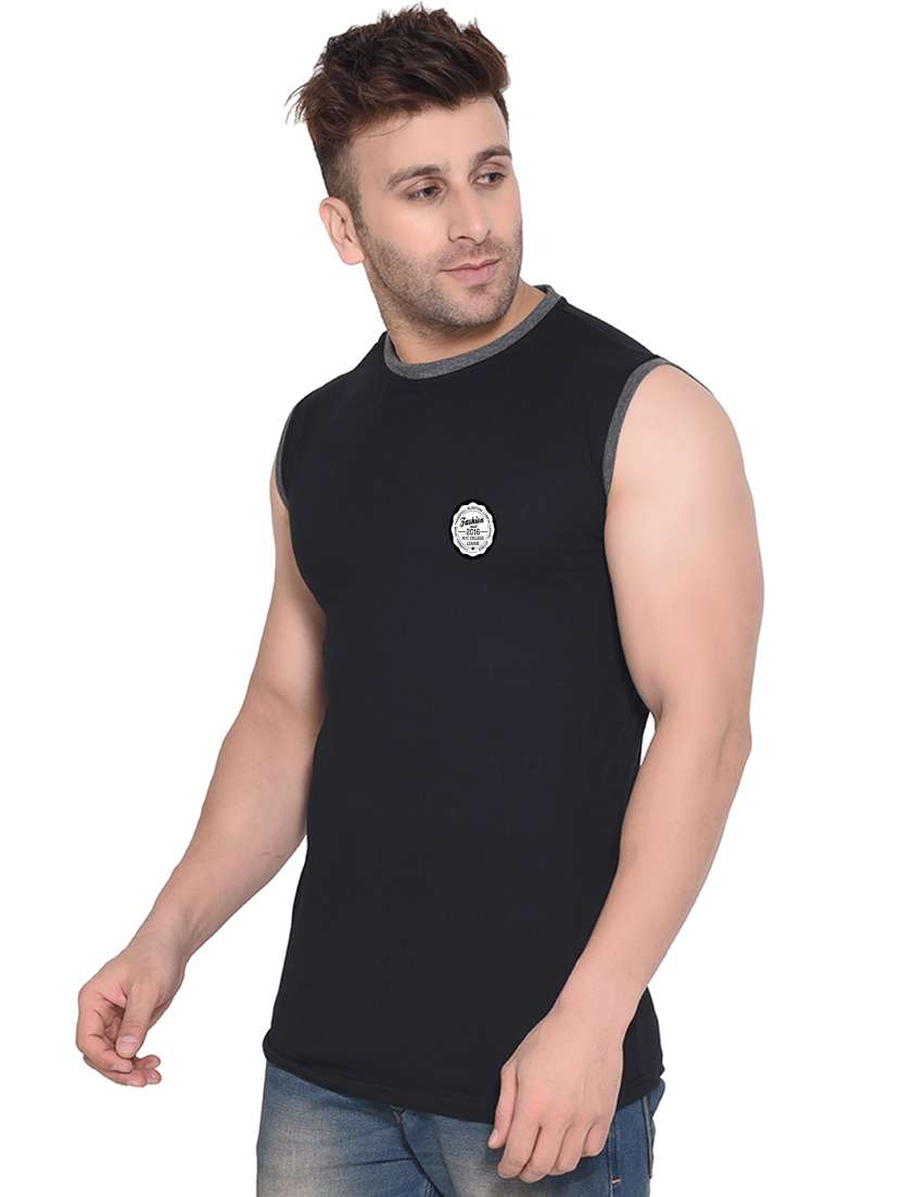 black cotton blend t-shirt - 20841714 -  Standard Image - 1