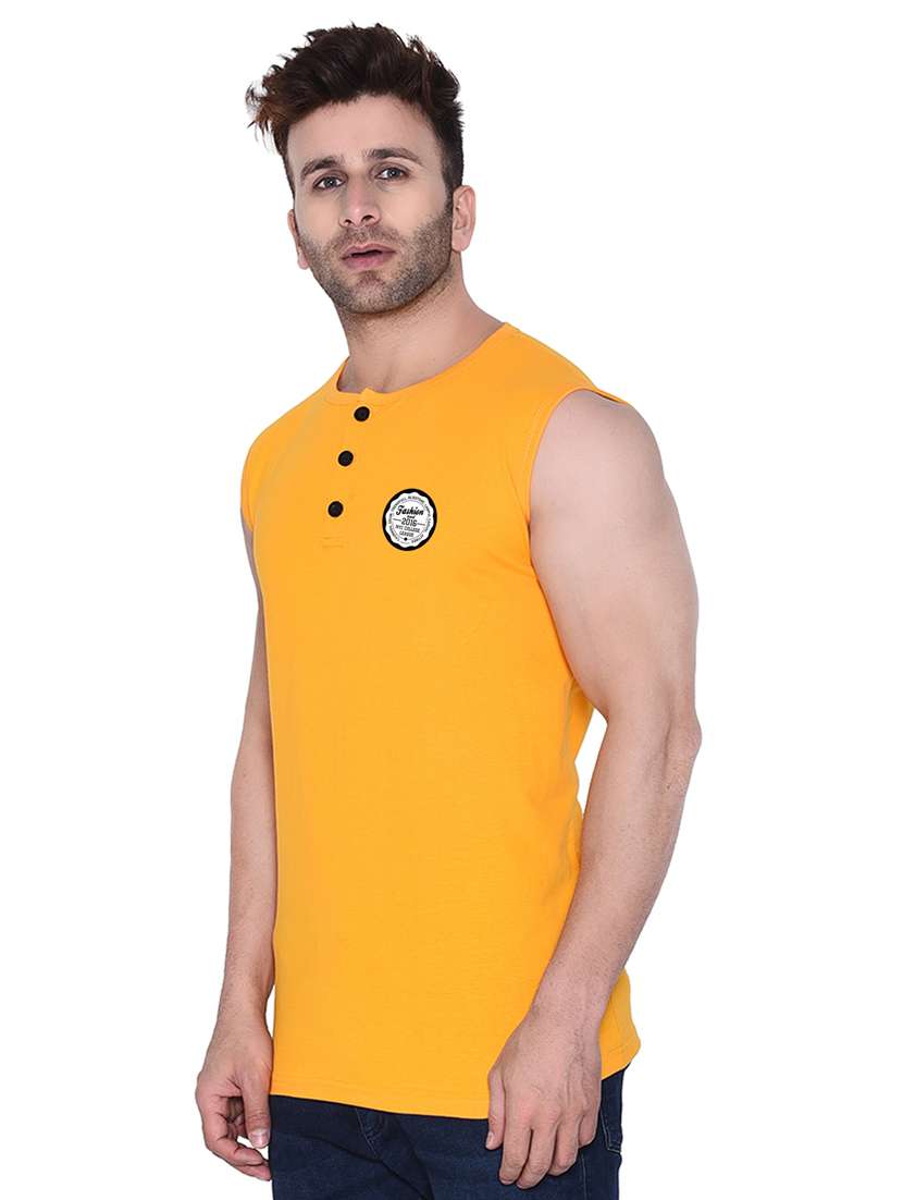 yellow cotton blend t-shirt - 20841744 -  Standard Image - 1