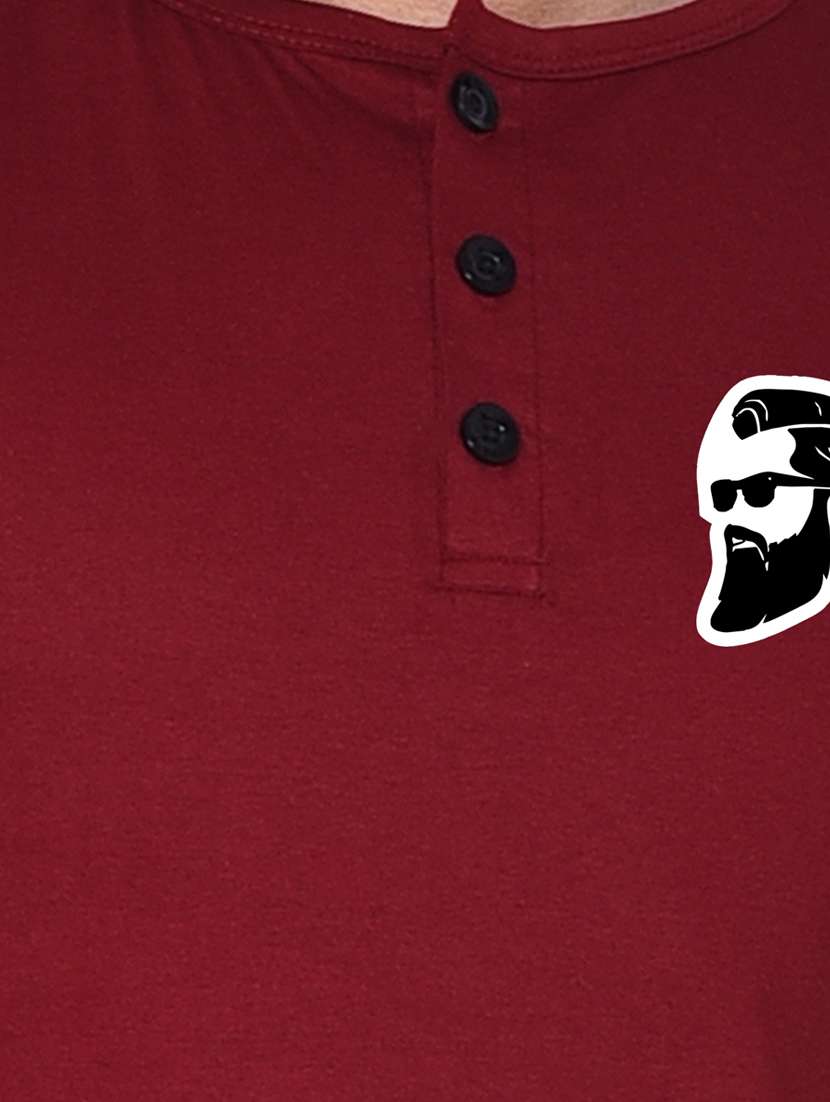 maroon cotton blend t-shirt - 20841747 -  Standard Image - 4