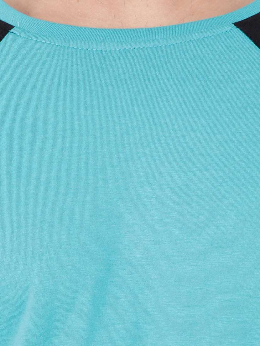 turquoise cotton blend t-shirt - 20841759 - Standard Image - 4