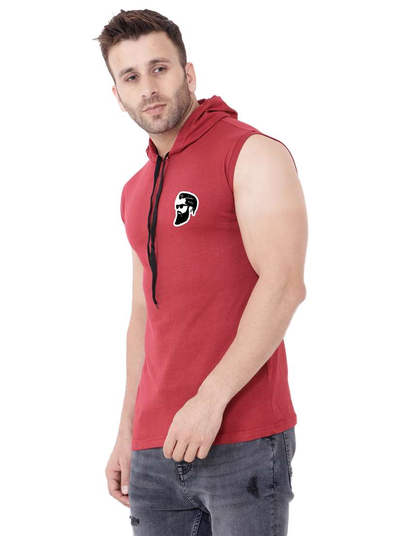 maroon cotton blend t-shirt - 20841779 -  Standard Image - 1