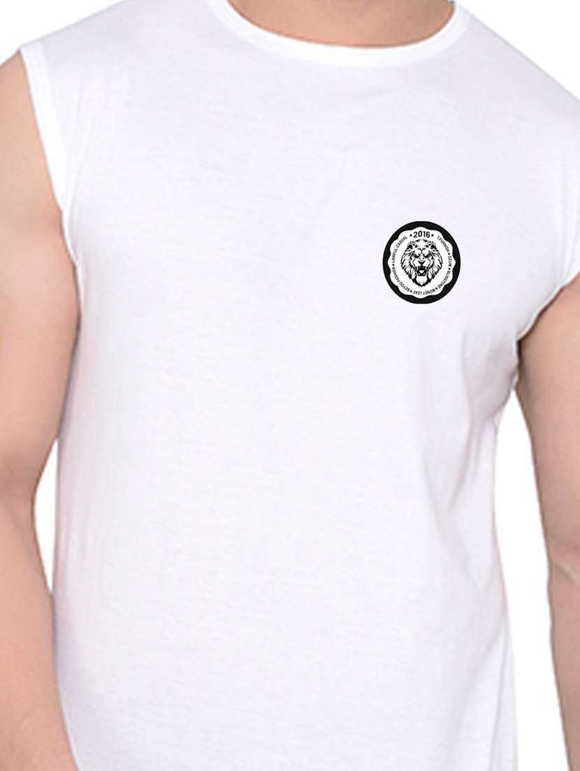 white cotton blend t-shirt - 20841787 -  Standard Image - 4