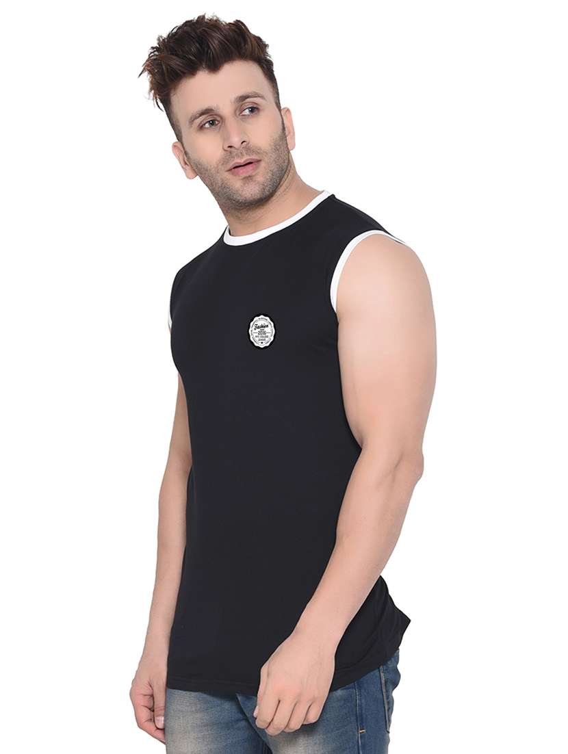 black cotton blend t-shirt - 20841789 -  Standard Image - 1