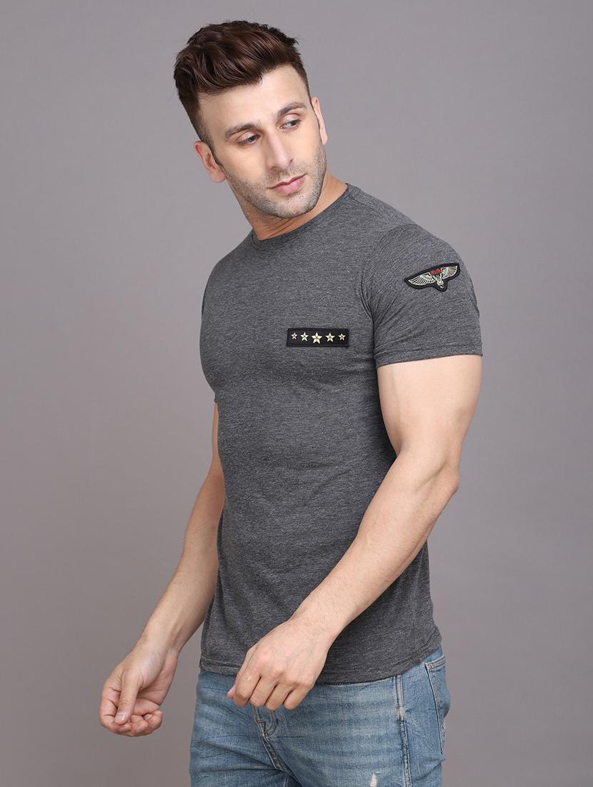 grey cotton blend t-shirt - 20841807 - Standard Image - 1