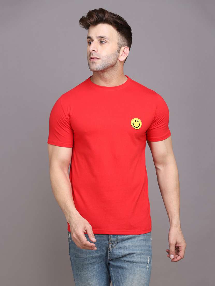 men solid short sleeve t-shirt