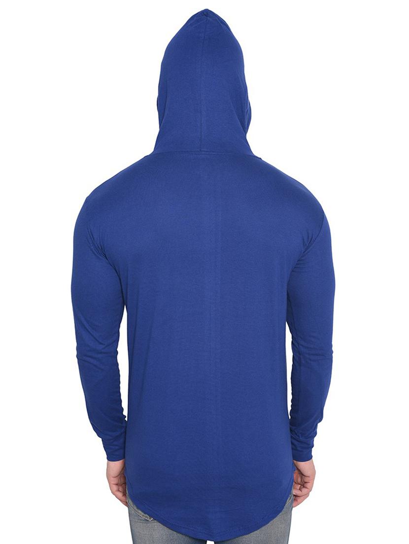 men solid long sleeve hooded t-shirt - 20841823 - Standard Image - 1