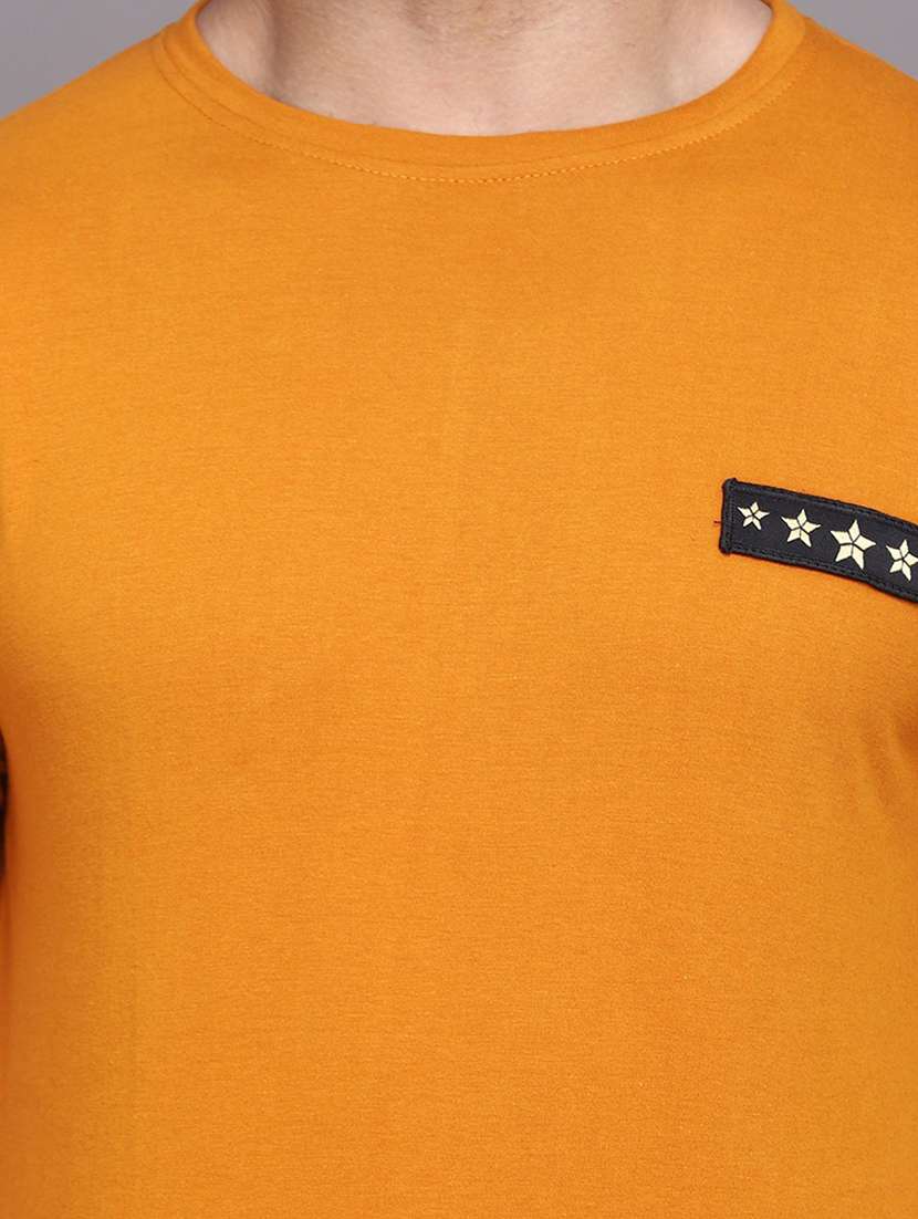 yellow cotton blend all over print t-shirt - 20841834 -  Standard Image - 4