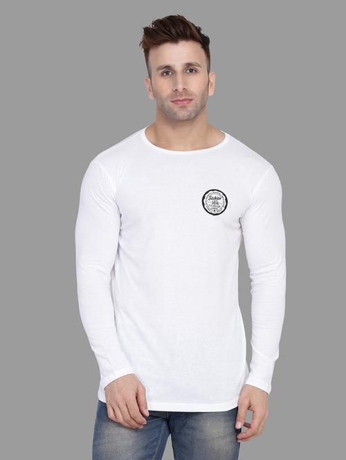 white cotton blend t-shirt - 20841852 -  Standard Image - 0
