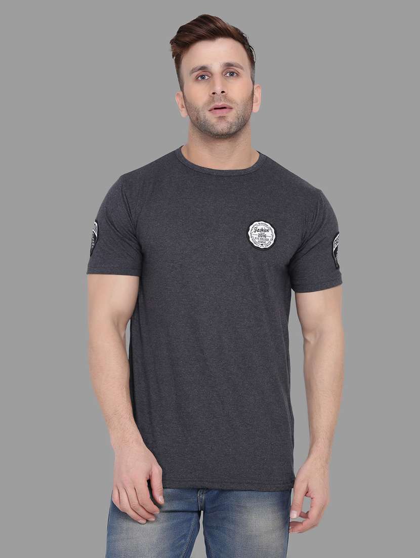 men solid short sleeve t-shirt - 20841855 -  Zoom Image - 0