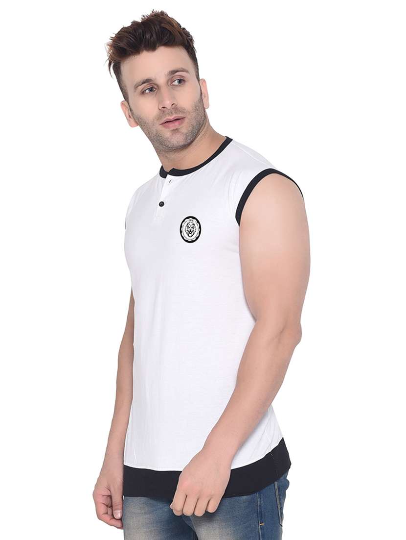 white cotton blend t-shirt - 20841866 -  Standard Image - 1