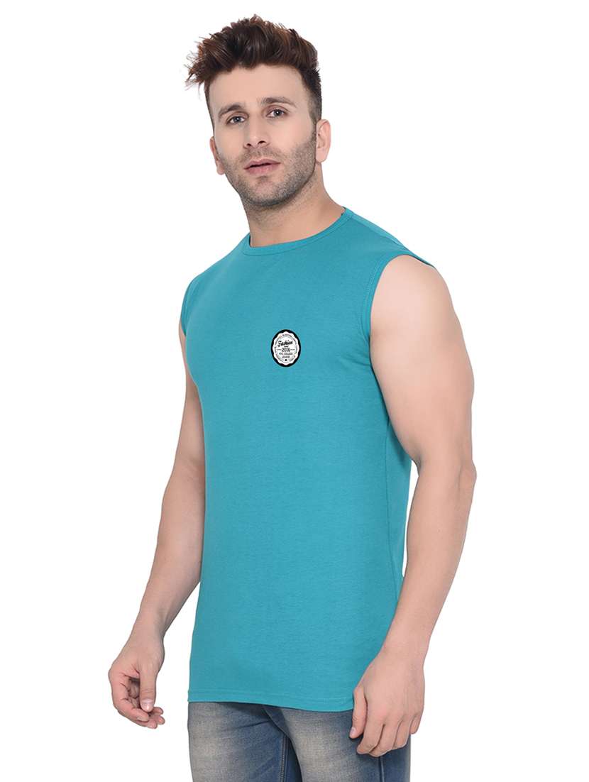 turquoise cotton blend t-shirt - 20841870 -  Standard Image - 1