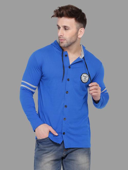 blue cotton blend t-shirt - 20841886 - Standard Image - 0