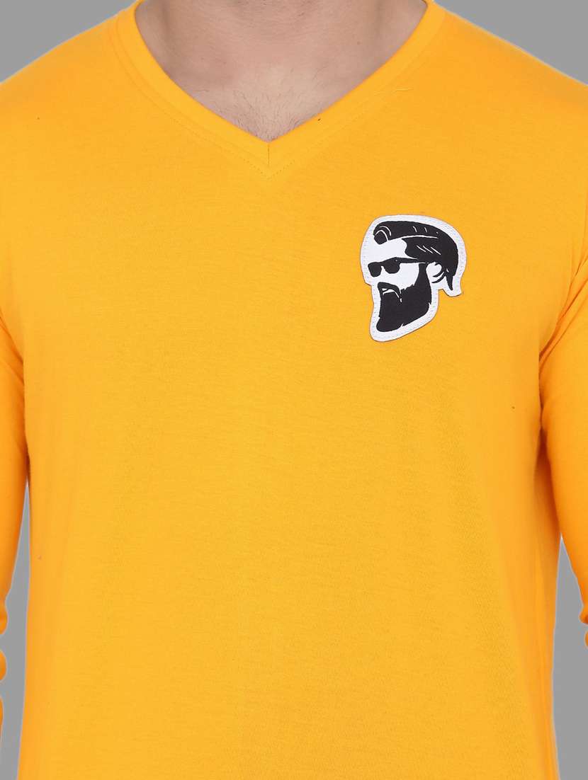 yellow cotton blend t-shirt - 20841889 - Standard Image - 4