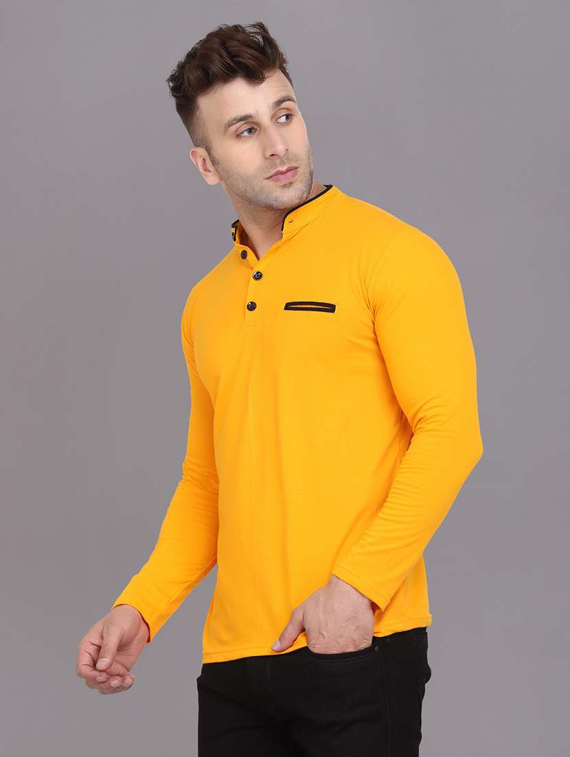 yellow cotton blend t-shirt - 20841897 -  Standard Image - 1