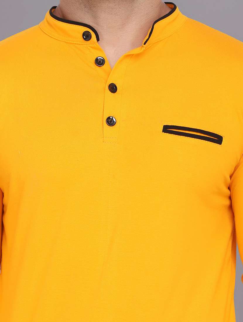 yellow cotton blend t-shirt - 20841897 -  Standard Image - 4
