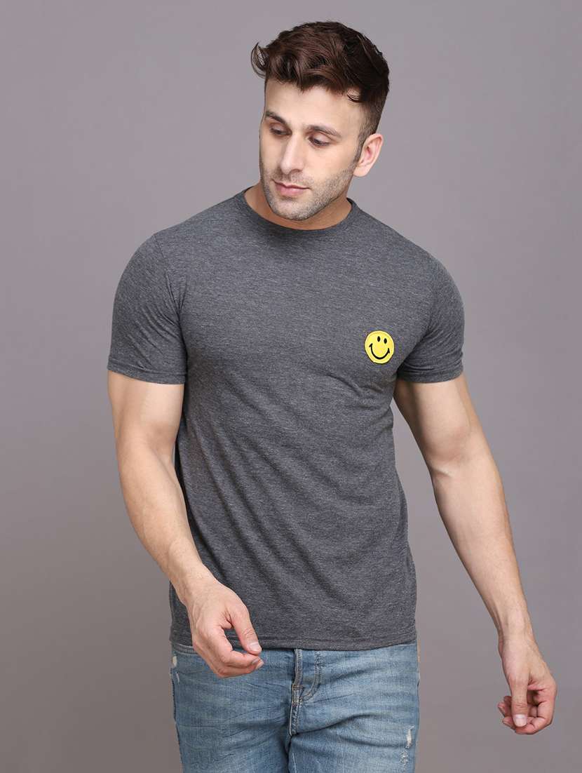 men solid short sleeve t-shirt
