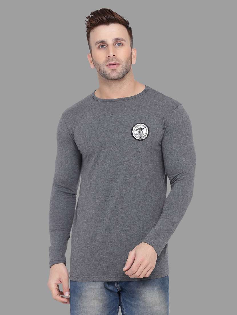  solid cotton blend t-shirt