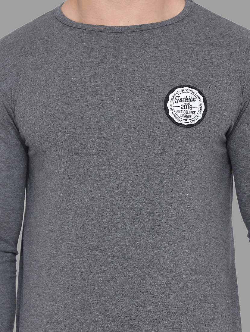  solid cotton blend t-shirt - 20841924 -  Standard Image - 4