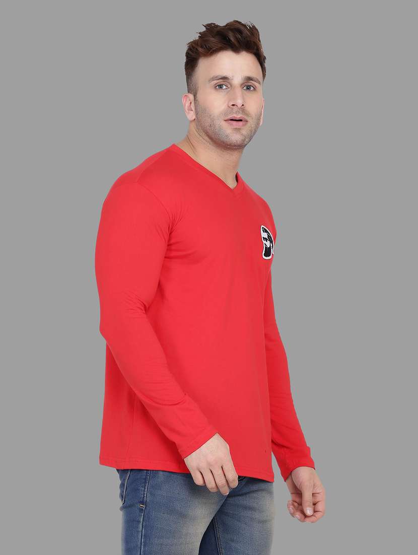 red cotton blend t-shirt - 20841925 -  Standard Image - 1