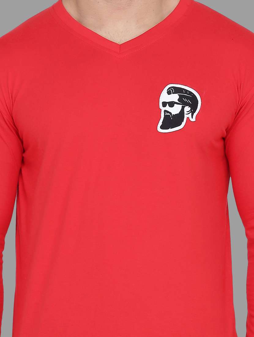 red cotton blend t-shirt - 20841925 -  Standard Image - 4
