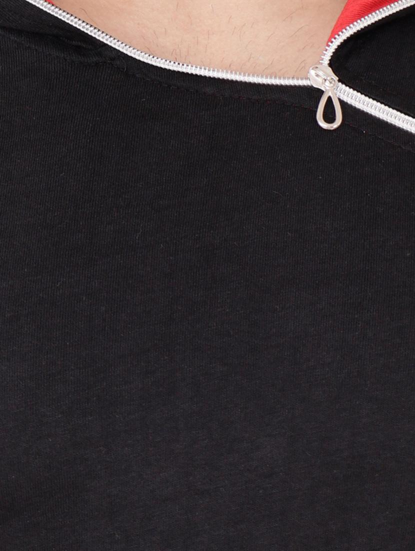 black solid cotton blend t-shirt - 20841931 - Standard Image - 4