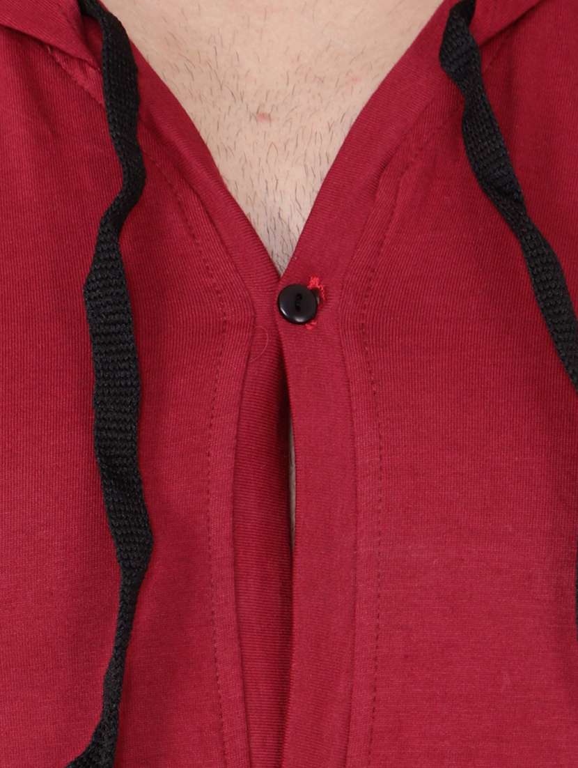 maroon cotton blend t-shirt - 20841935 -  Standard Image - 4