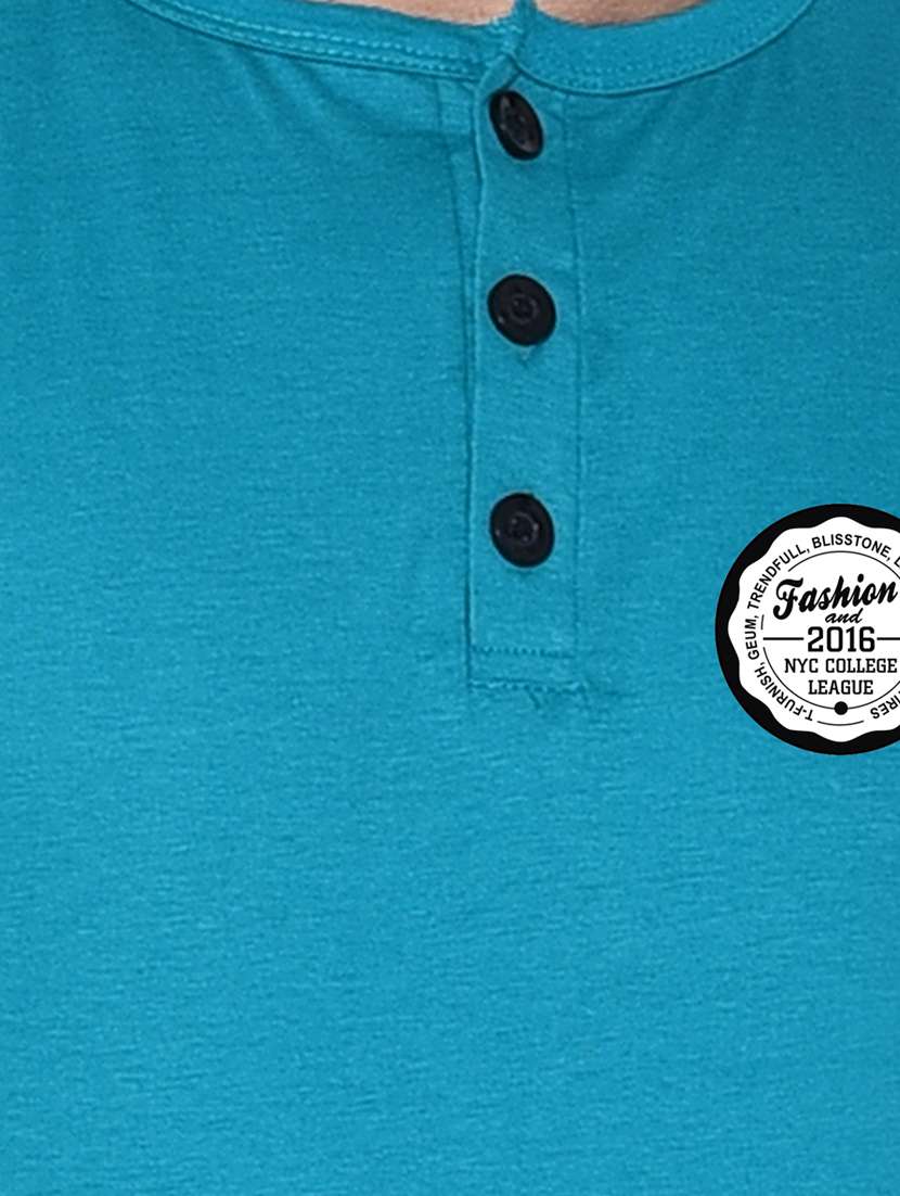 turquoise cotton blend  t-shirt - 20841958 -  Standard Image - 4