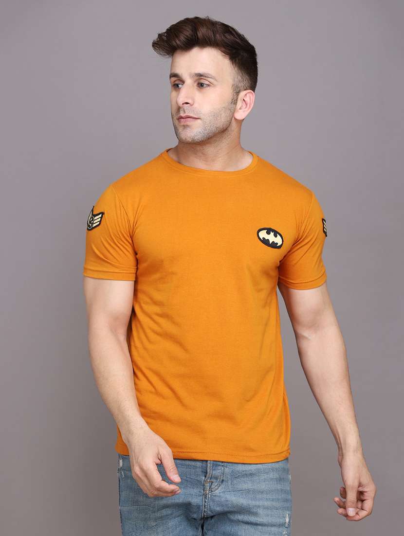 men solid short sleeve t-shirt