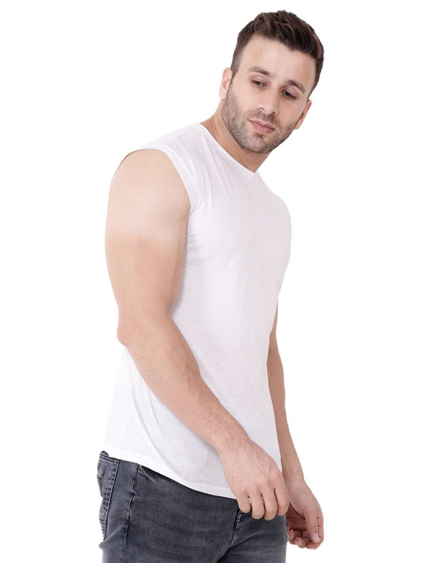 white solid cotton blend t-shirt - 20842000 -  Standard Image - 1