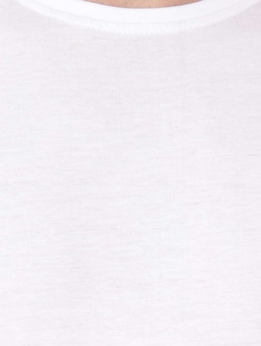 white solid cotton blend t-shirt - 20842000 -  Standard Image - 4