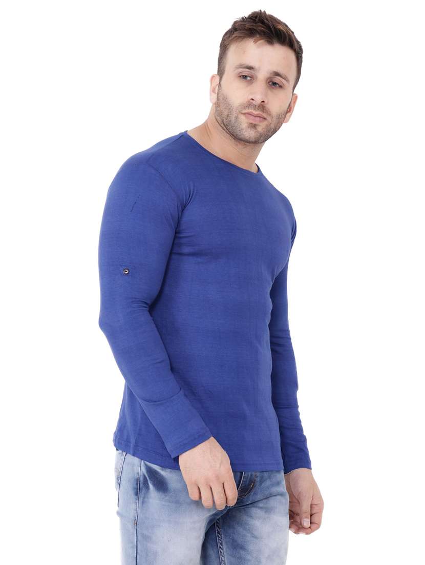 blue cotton blend  t-shirt - 20842002 -  Standard Image - 1
